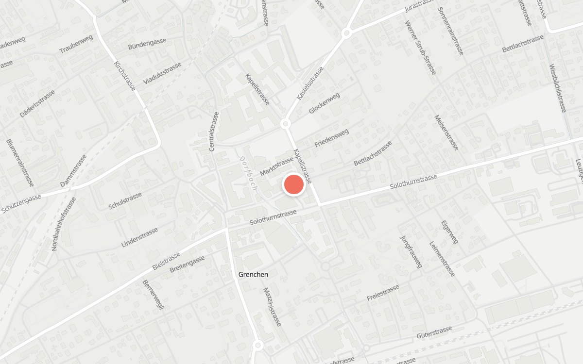 Karte: Hotel Krebs, Bettlachstrasse, 2540 Solothurn