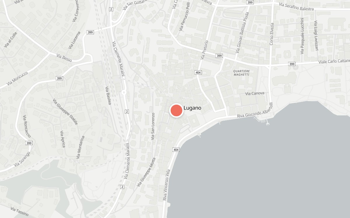 Mappa: Grand Café Al Porto, Via Pessina 3, 6900 Lugano