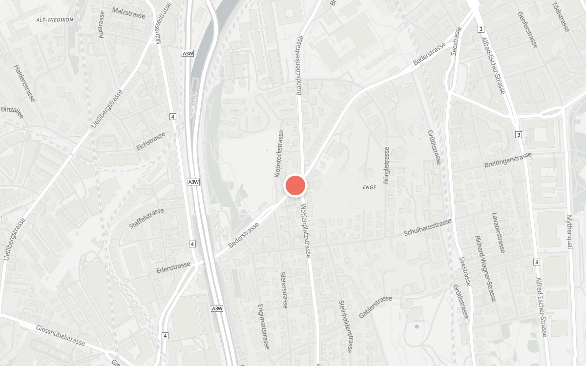 Karte: Weisses Rössli, Bederstrasse 96, 8002 Zürich