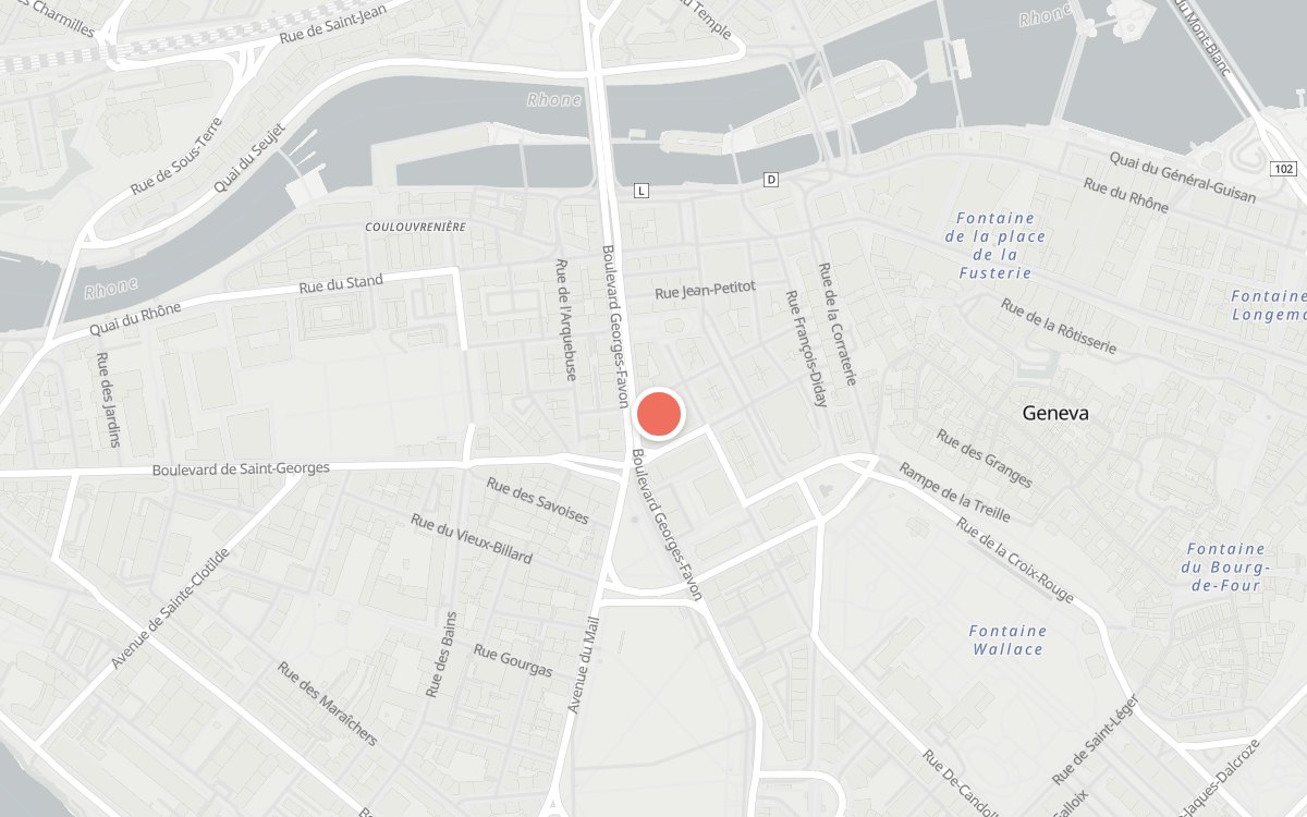 Plan : Café des Banques, Rue de Hesse 6, 1204 Genève