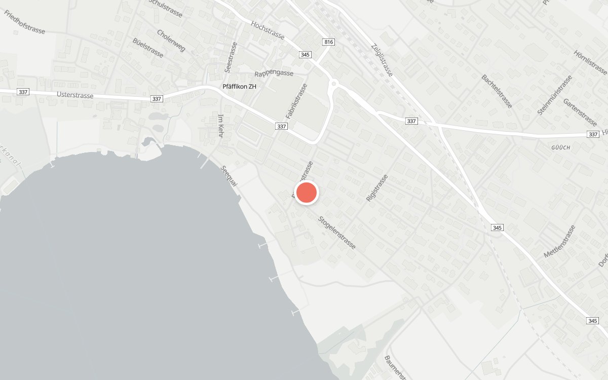 Karte: Restaurant connect Pfäffikon, Pilatusstrasse 35, 8330 Pfäffikon ZH