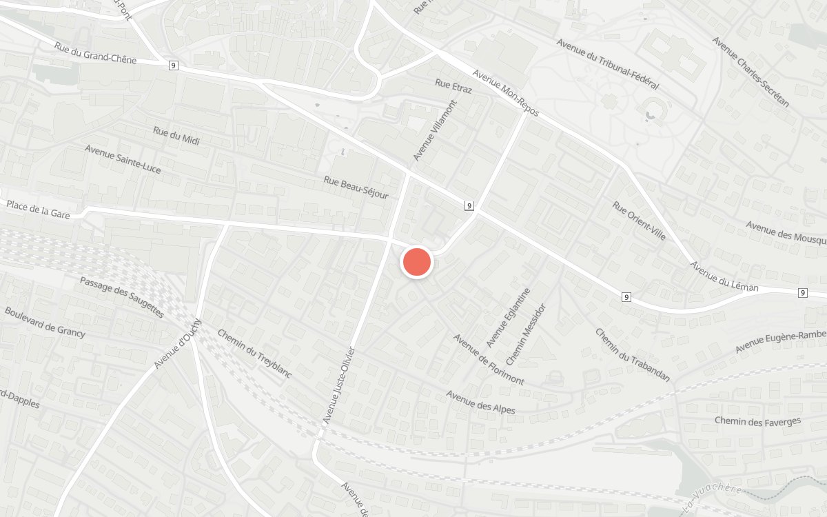Plan : Qasti, Rue Bellefontaine 2, 1003 Lausanne