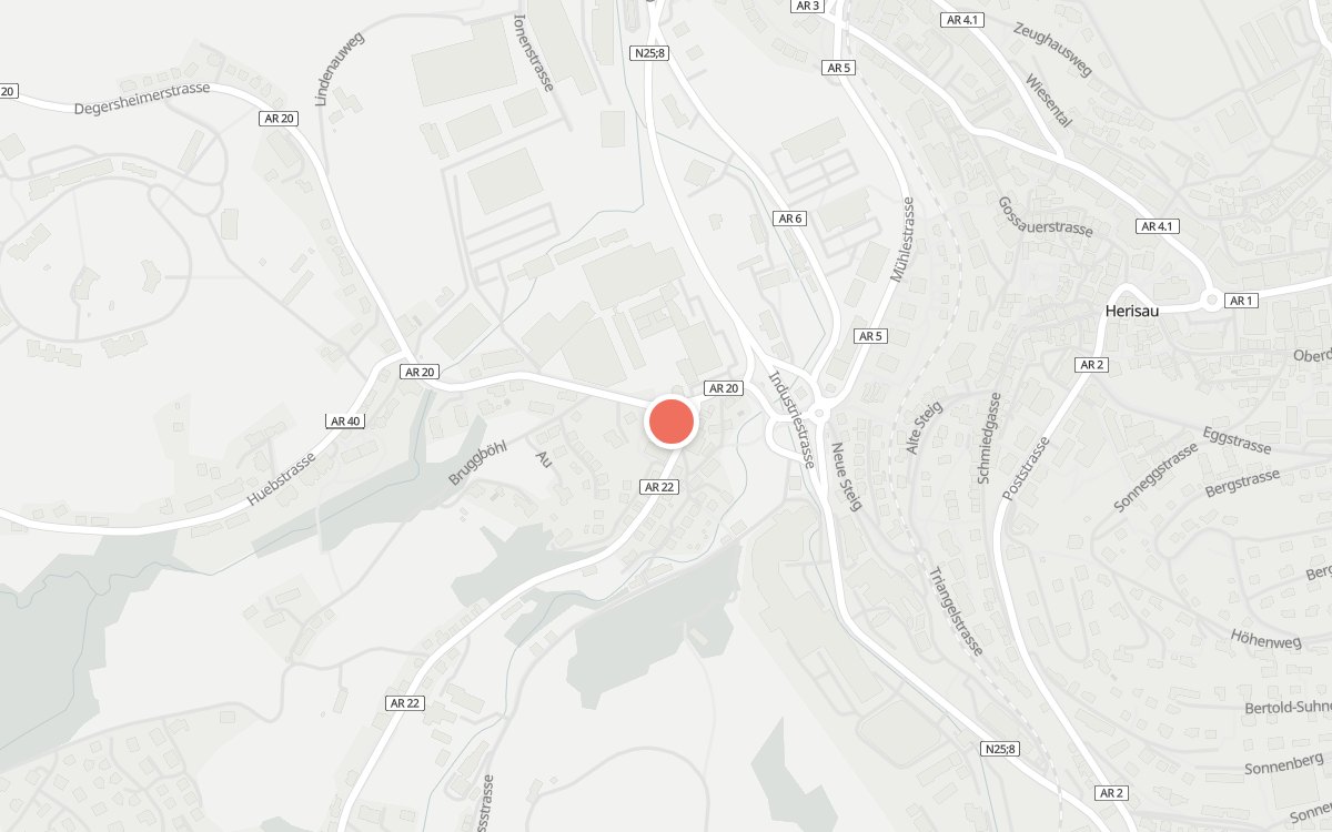 Karte: Restaurant connect Herisau, Degersheimerstrasse 15, 9100 Herisau