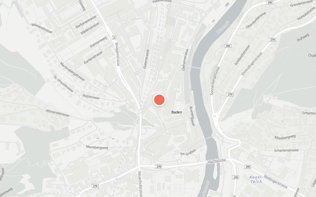 Karte: Shushï Box, Badstrasse 9, 5400 Baden