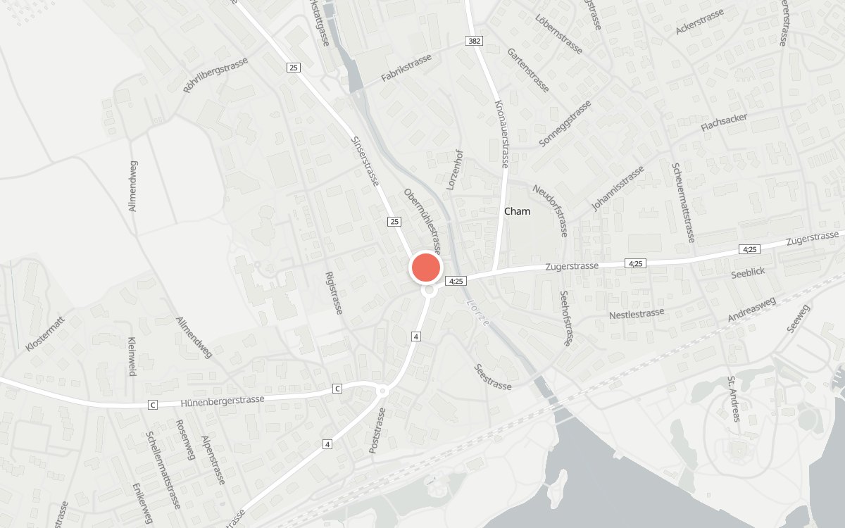 Karte: Rössli, Sinserstrasse 4, Zug