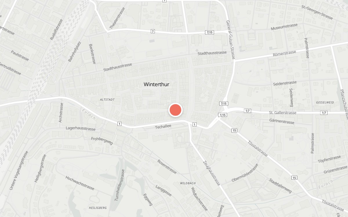 Karte: Riva, Steinberggasse 2, 8400 Winterthur
