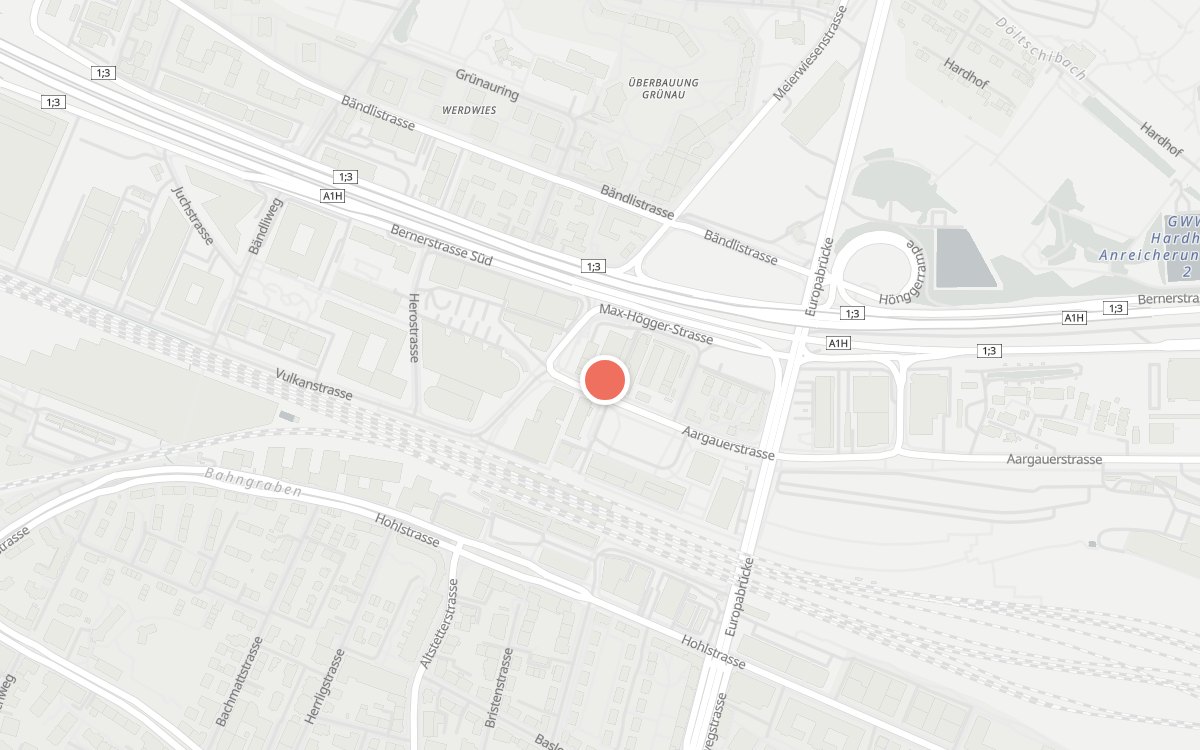 Karte: Hum Kitchen, Aargauerstrasse 252, 8048 Zürich
