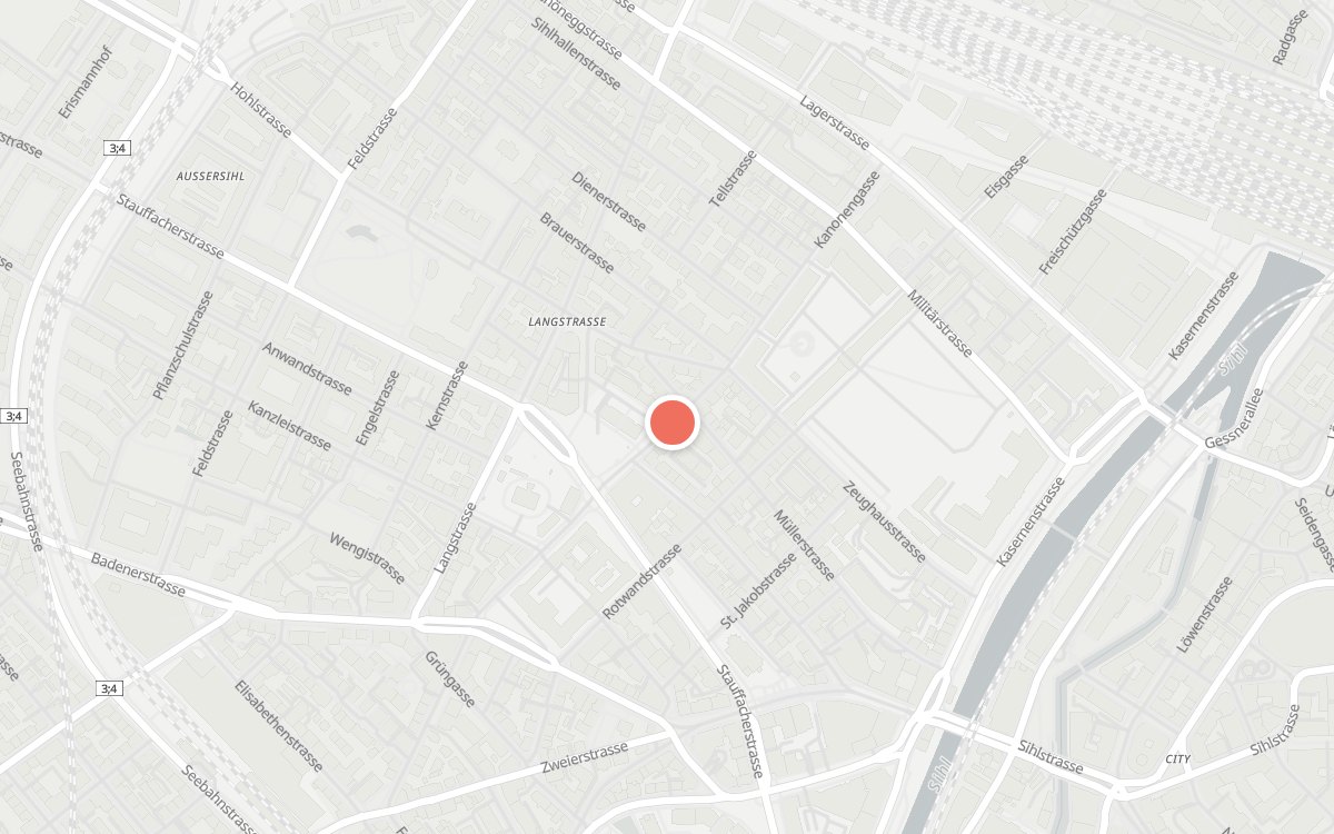 Karte: Brasserie Café de Paris, Ankerstrasse 113, 8004 Zürich