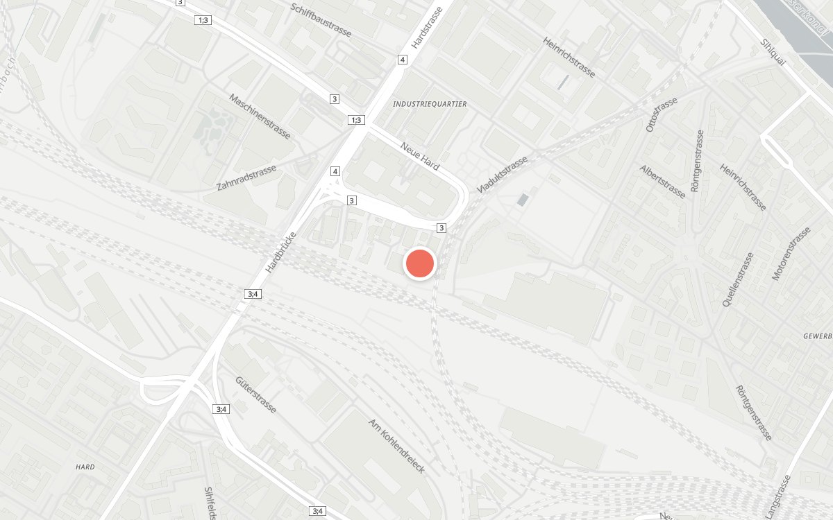 Karte: Gerold Chuchi, Geroldstrasse 5, 8005 Zürich