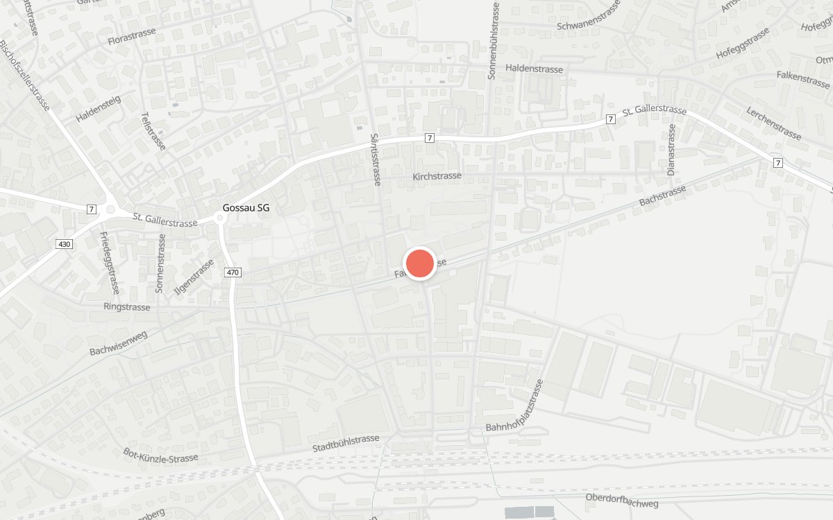 Karte: Werk 1, Fabrikstrasse 7, 9200 Gossau SG