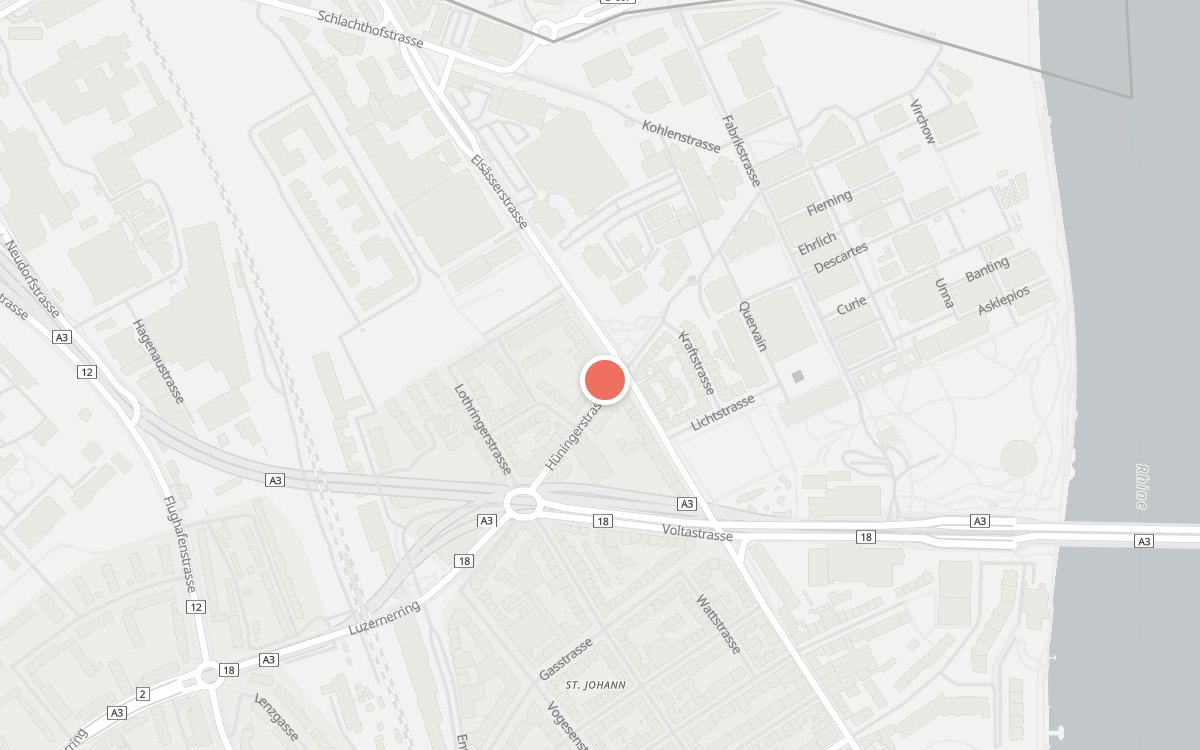 Karte: Alter Zoll, Elsässerstrasse 127, 4056 Basel