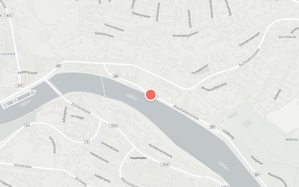 Karte: Lunas, Rheinhaldenstrasse, 8200 Schaffhausen