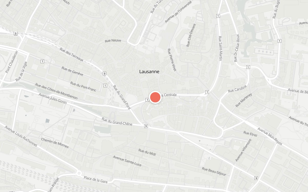 Plan : Le P'tit Central, Rue Centrale, 1003 Lausanne