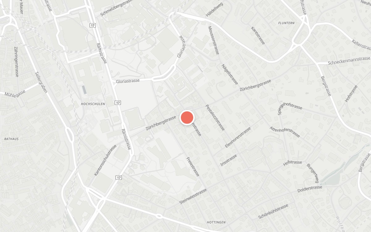Karte: Oberhof, Zürichbergstrasse 24, 8032 Zürich