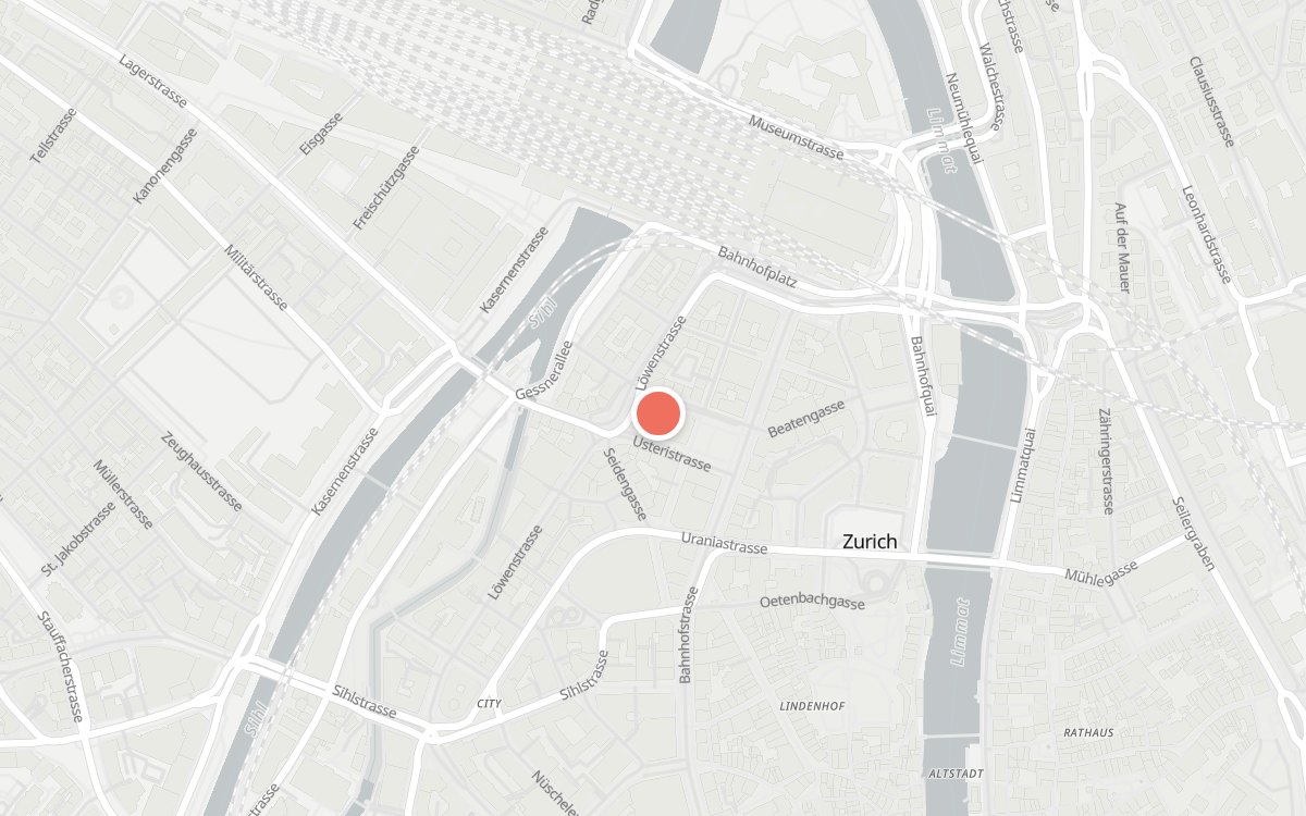 Karte: Roof Garden, Schweizergasse 11, 8001 Zürich