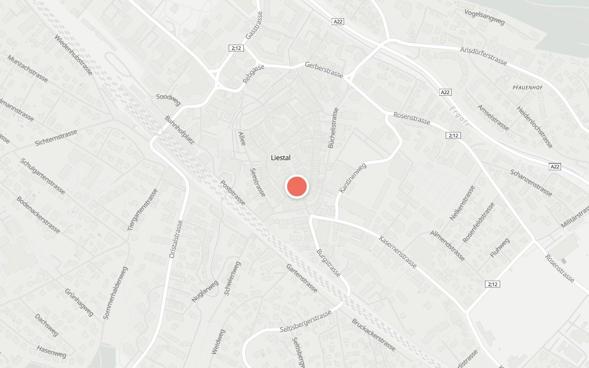 Karte: Herzlich, Rathausstrasse 66, 4410 Liestal