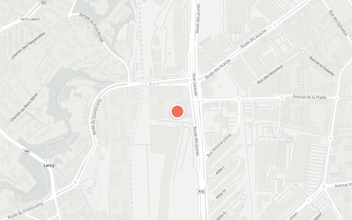Karte: La Plaine Lune, Esplanade de Pont-Rouge 5, 1212 Lancy