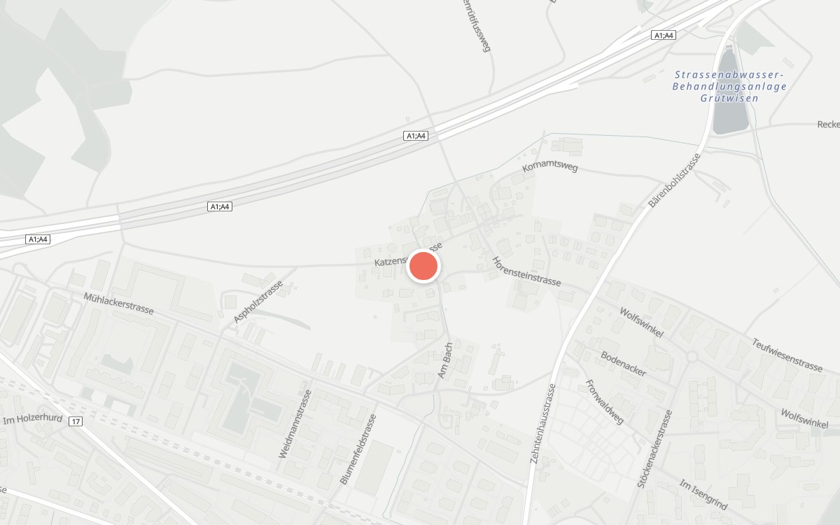 Karte: Wirtschaft Unterdorf, Katzenseestrasse 15, 8046 Zürich