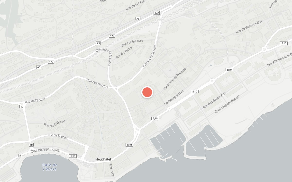 Plan : Brasserie du passage, passage Maximilien de Meuron 4, 2000 Neuchâtel