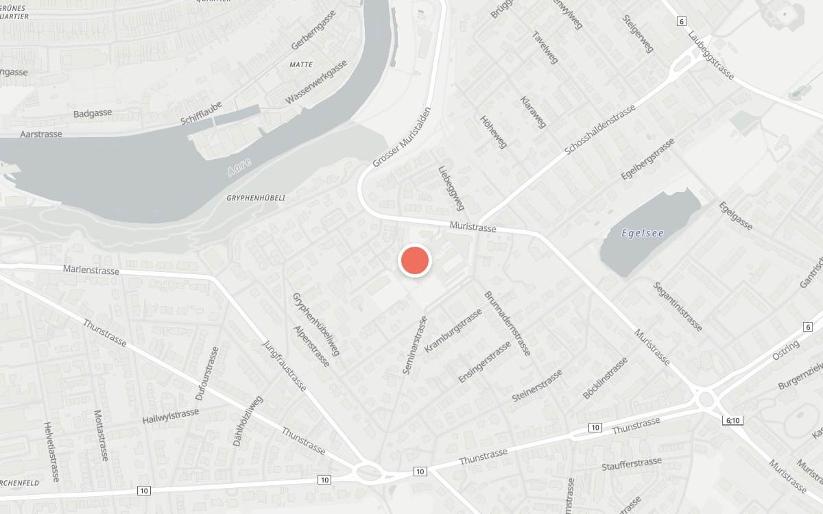 Karte: Bistro Campus Muristalden, Muristrasse 8, 3006 Bern