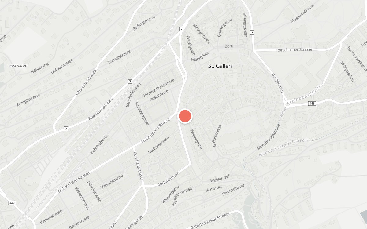 Karte: Razzo, Neugasse 54, 9000 St. Gallen
