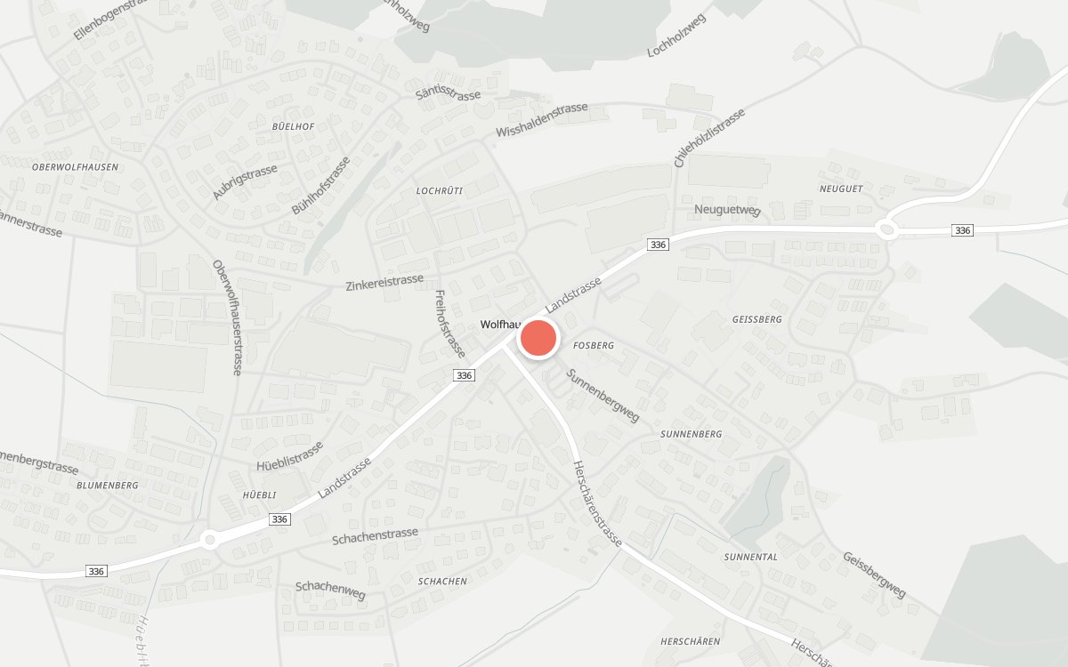 Karte: Steiner, Schulstrasse 1, 8633 Wolfhausen