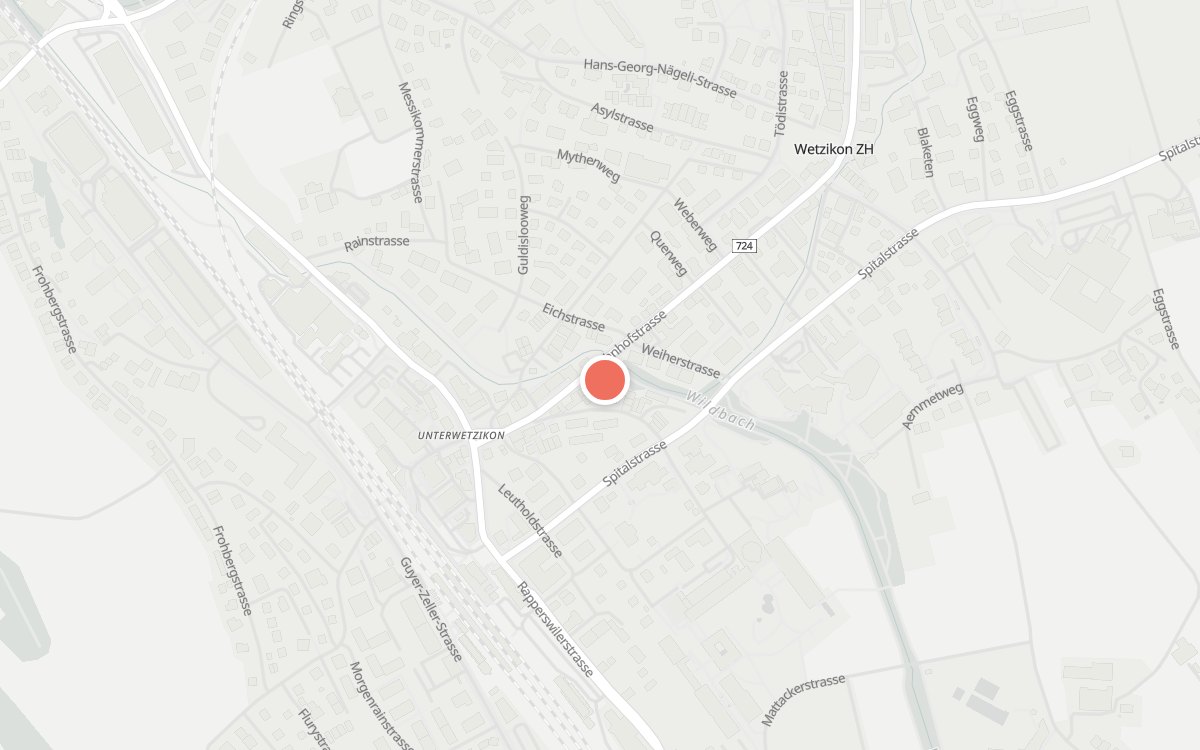 Karte: Punkt 28, Bahnhofstrasse 28, 8620 Wetzikon ZH