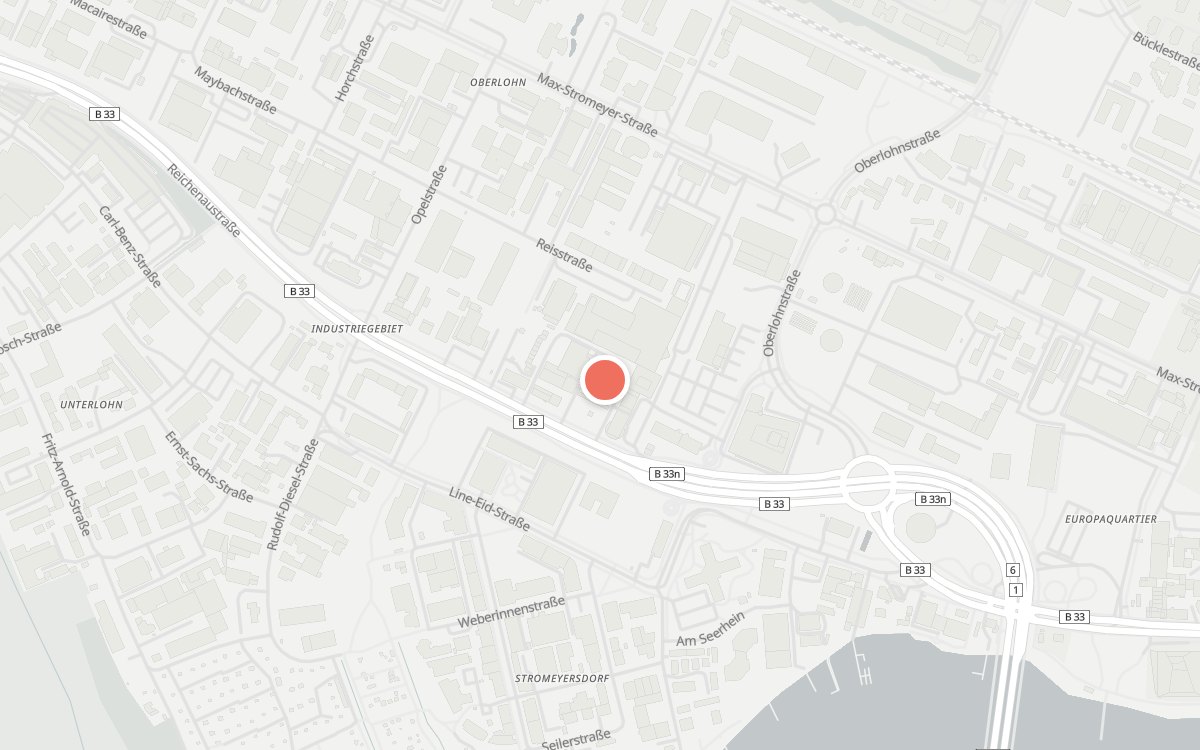 Karte: Tivoli Center, Reichenaustraße 212, 78467 Konstanz
