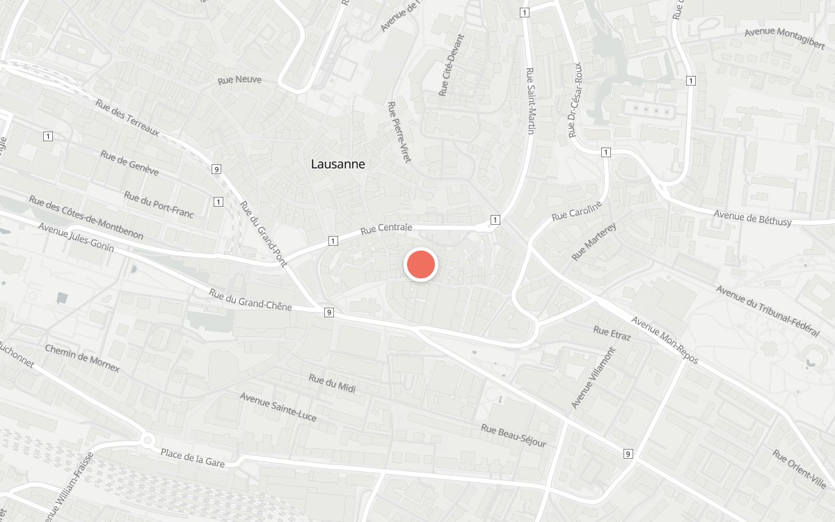 Plan : L'Echo, Rue de Bourg 11, 1003 Lausanne