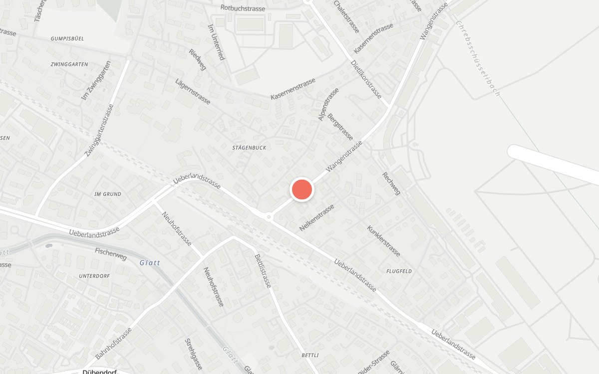 Karte: Steiner Beck, Wangenstrasse 13, 8600 Dübendorf