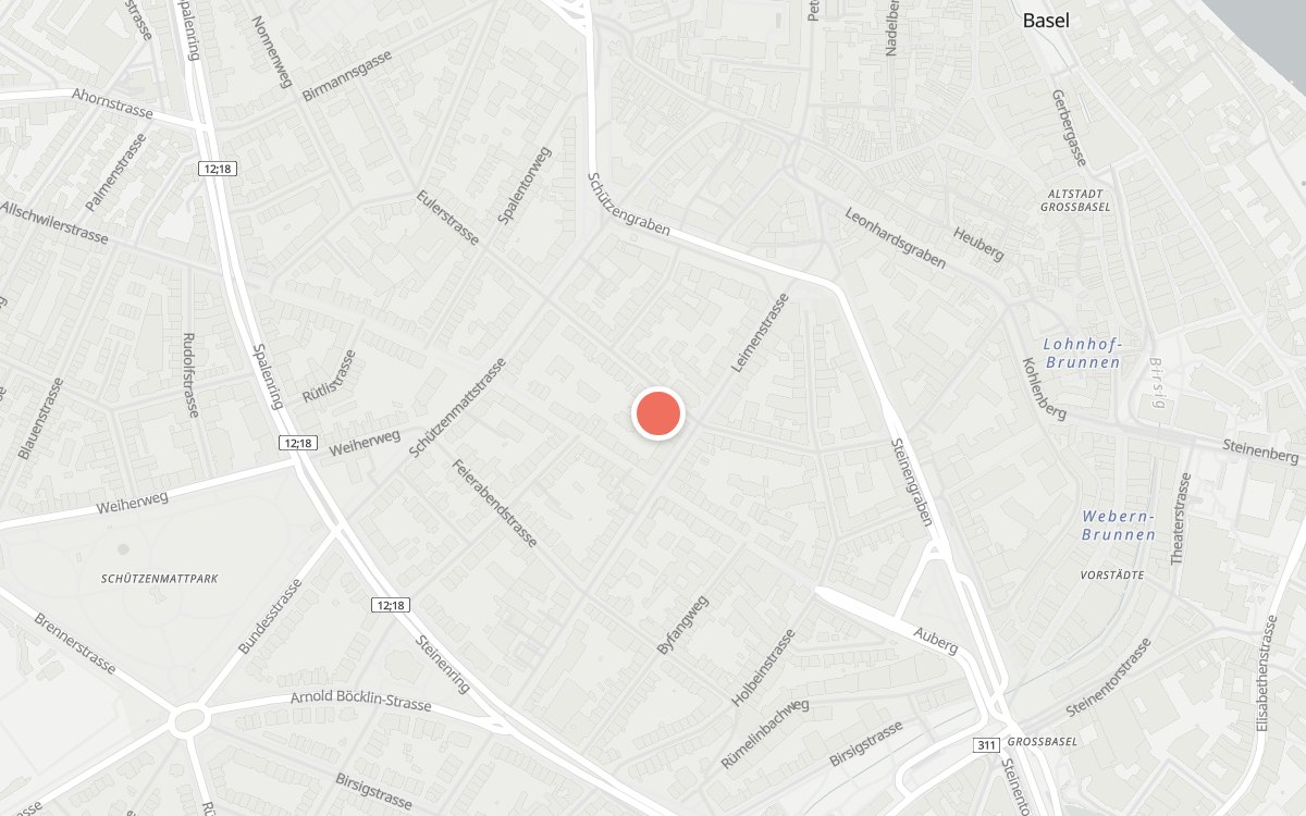 Karte: Cantina E9, Eulerstrasse 9, 4051 Basel
