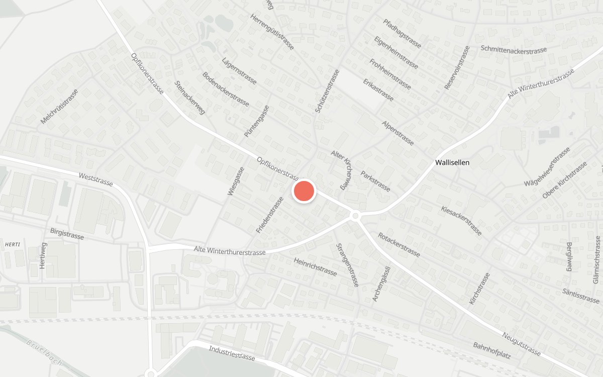 Karte: Frieden, Opfikonerstrasse 13, Zürich