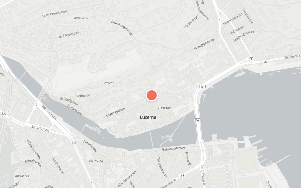 Karte: Jazzkantine zum Graben, Grabenstrasse 8, 6004 Luzern