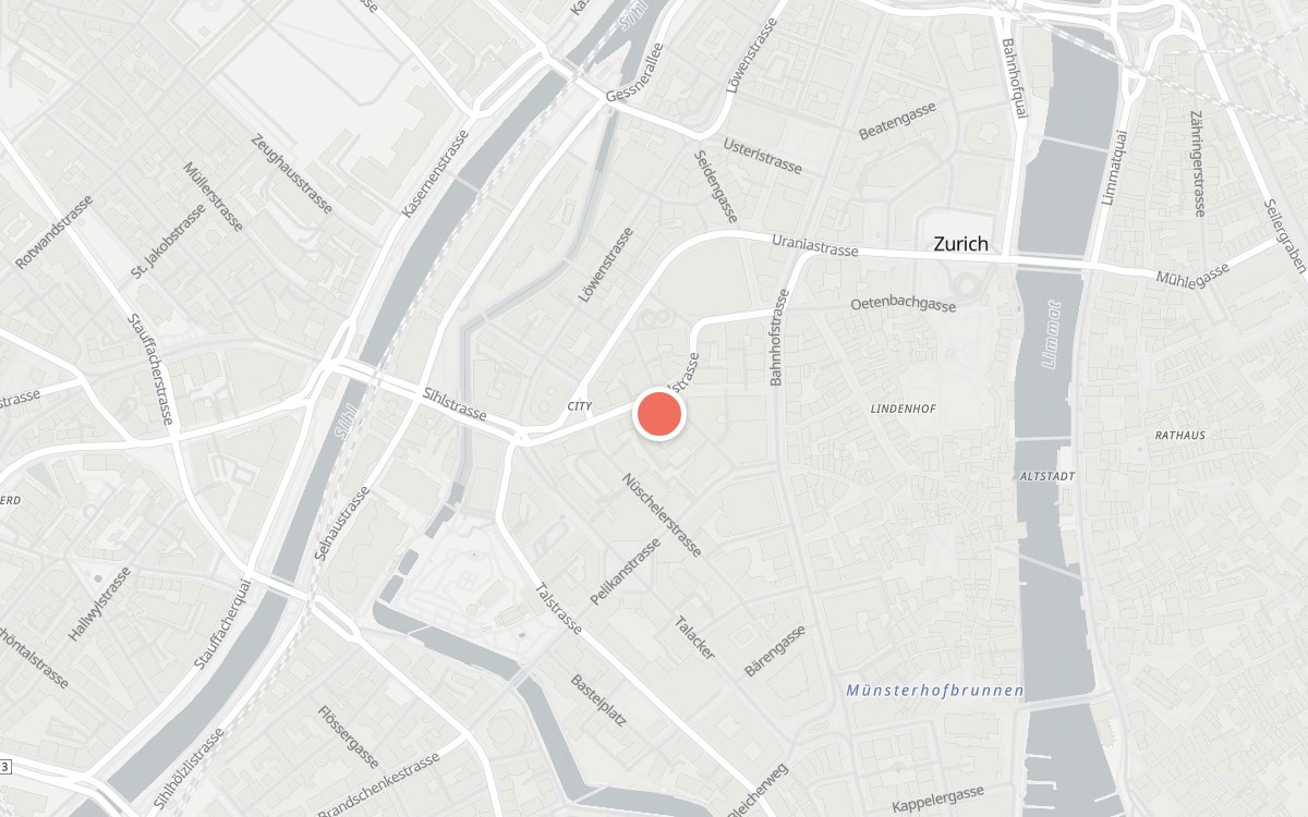 Karte: Conrad, Sihlstrasse 31, 8001 Zürich