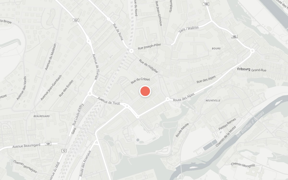 Plan : Le Midi, Rue de Romont 25, 1700 Fribourg