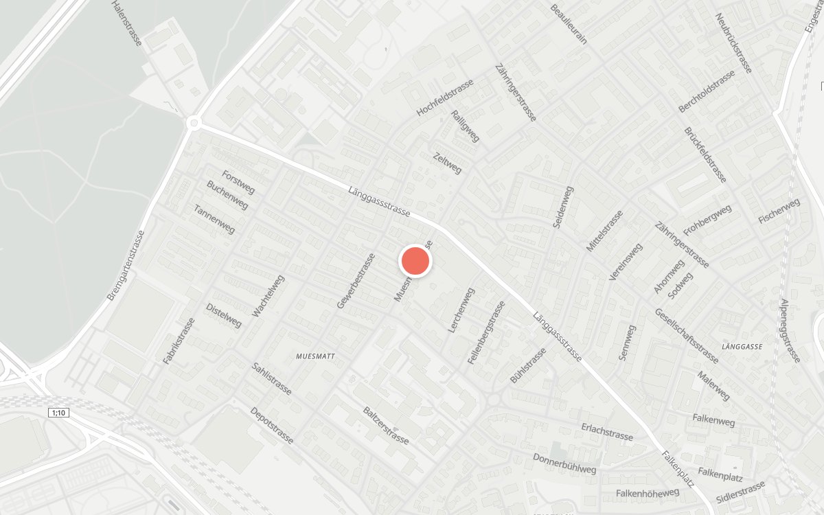 Karte: Provisorium 46, Muesmattstrasse 46, Bern