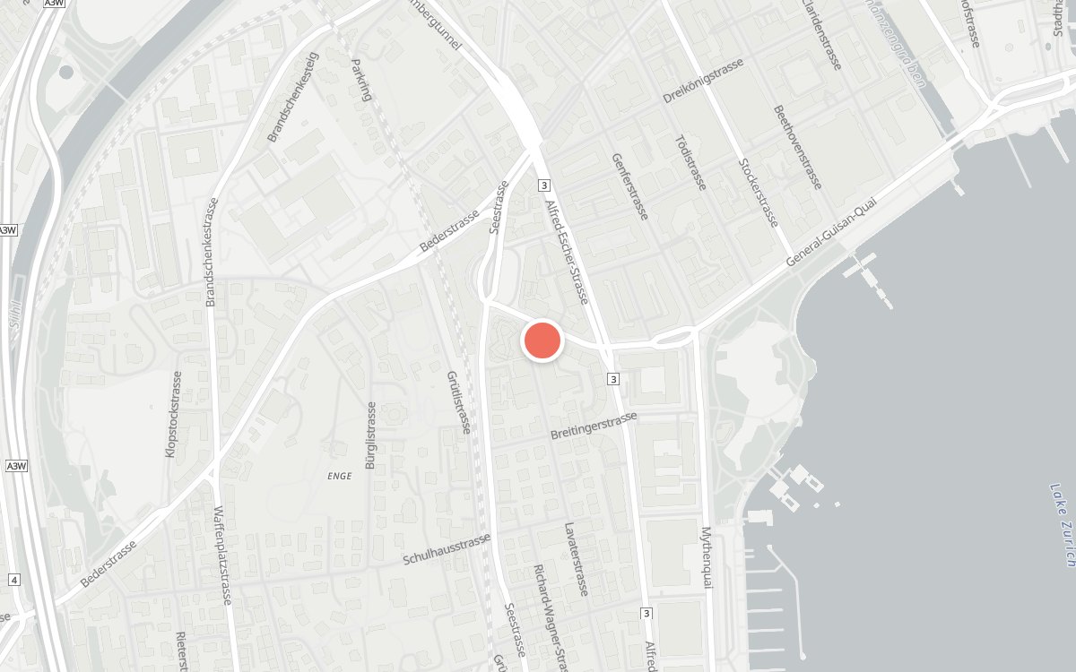 Karte: Amara, General-Wille-Strasse 21, Zürich