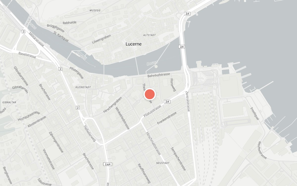 Karte: La Baracca, Theaterstrasse 7, 6003 Luzern