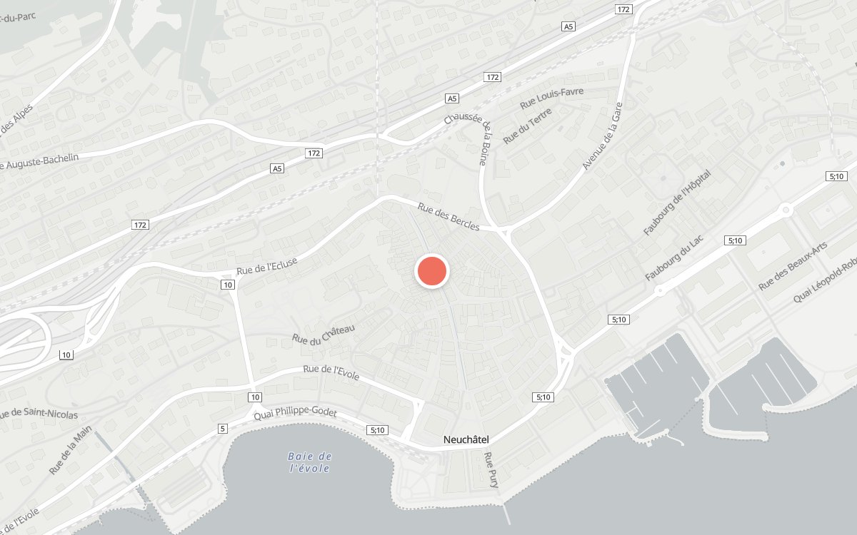 Plan : Brasserie le Cardinal, Rue du Seyon 9, 2000 Neuchâtel