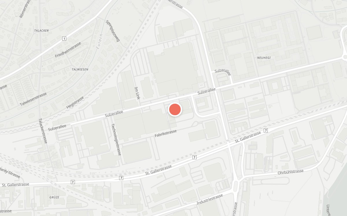 Karte: WERK4, Sulzerallee 26, Winterthur