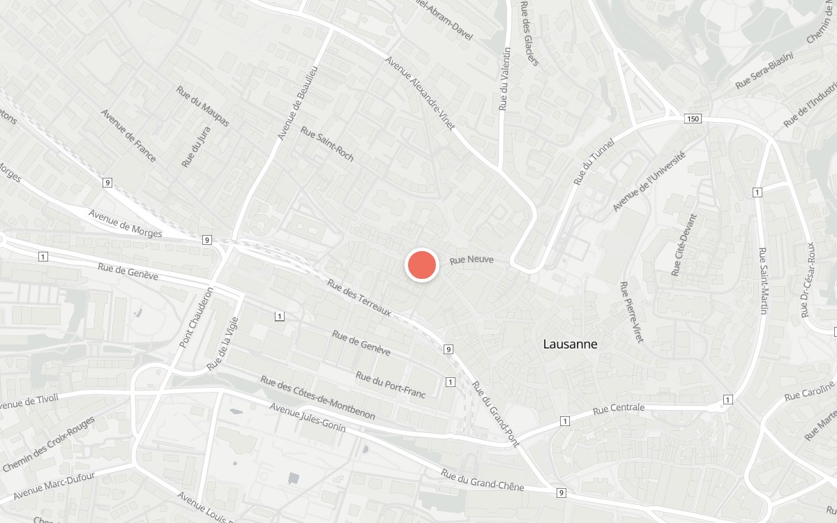 Plan : Kung-Fu Cuisine, 1003 Lausanne