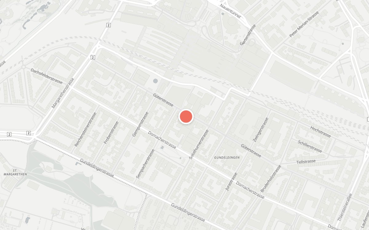 Karte: Wasabi, Güterstrasse 138, 4053 Basel