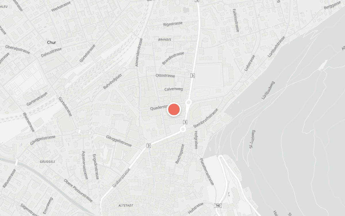 Karte: Du Théâtre, Quaderstrasse 18, 7000 Chur