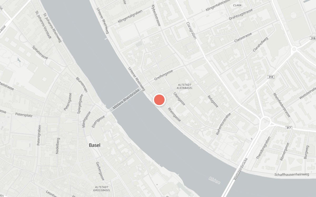 Karte: Hotel Krafft, Rheingasse 12, 4058 Basel