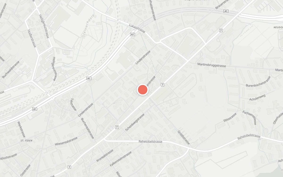 Karte: Restaurant Blume, Brauerstrasse 27, 9000 St. Gallen