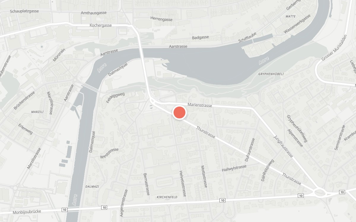 Karte: Kirchenfeld, Thunstrasse 5, 3005 Bern
