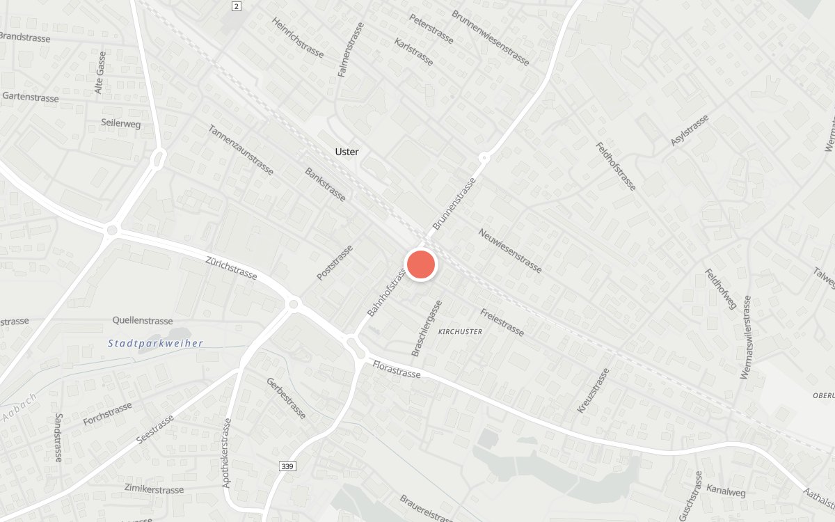 Karte: Steiner, Bahnhofstrasse 3, 8610 Uster