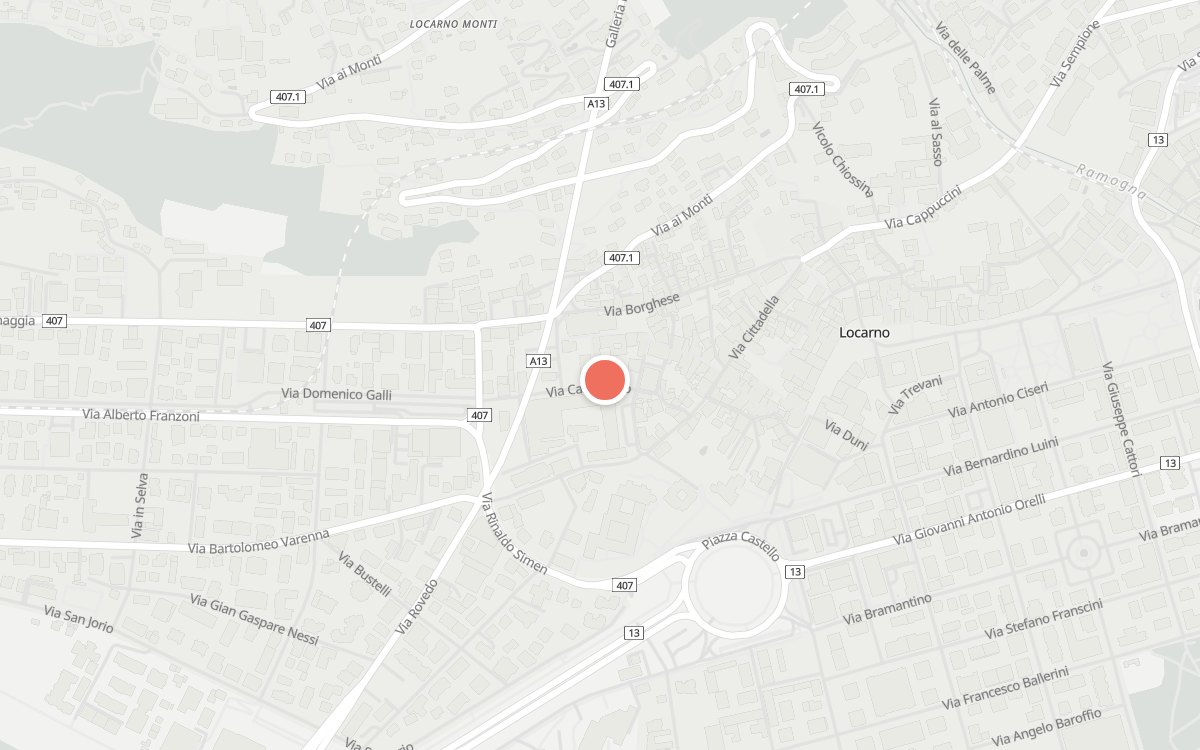 Mappa: Trattoria Campagna, Via Castelrotto 16, 6600 Locarno