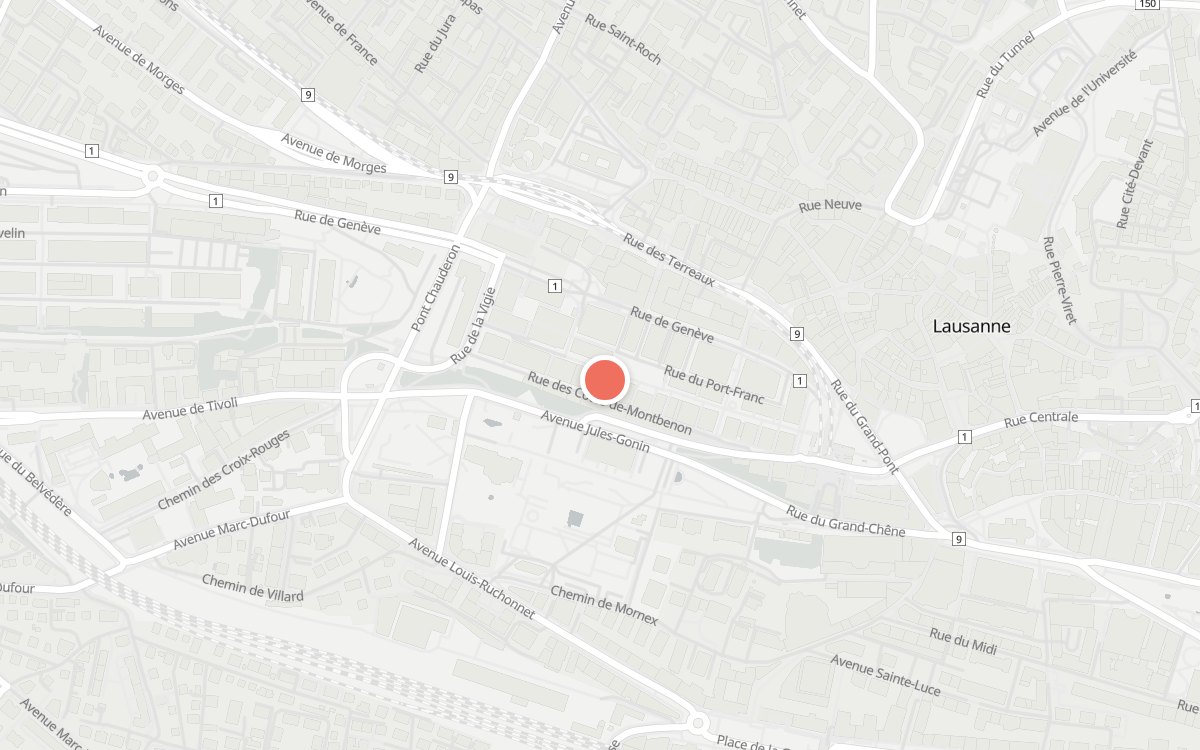 Plan : Tokyo, Rue des Côtes-de-Montbenon 22, 1003 Lausanne