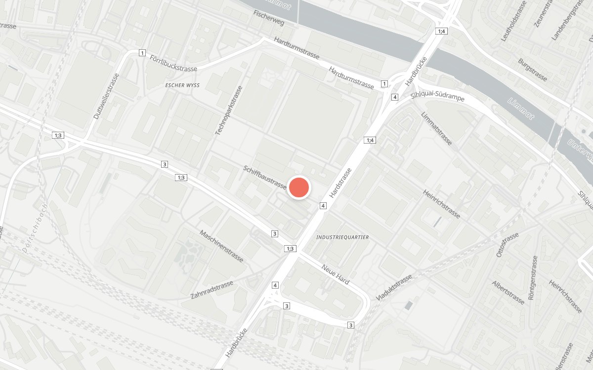 Karte: LaSalle, Schiffbaustrasse 4, 8005 Zürich